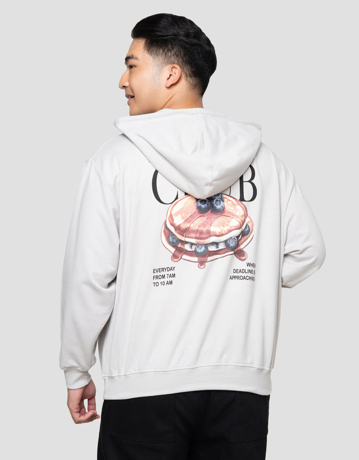 Nevada Boxy Fit Breakfast Club Back Print Jaket Hoodie Pria