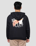 Nevada Boxy Fit Brunch Club Back Print Jaket Hoodie Pria