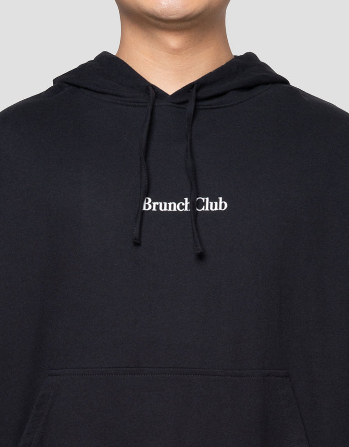 Nevada Boxy Fit Brunch Club Back Print Jaket Hoodie Pria