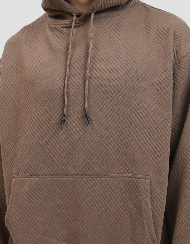 Nevada Textured Boxy Fit Jaket Hoodie Pria