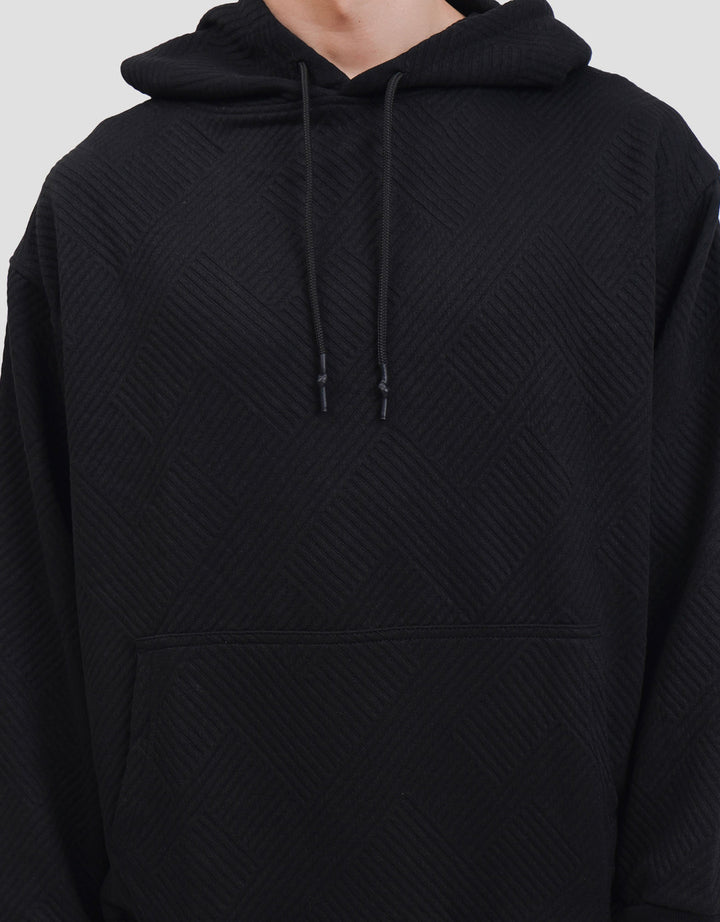 Nevada Textured Boxy Fit Jaket Hoodie Pria