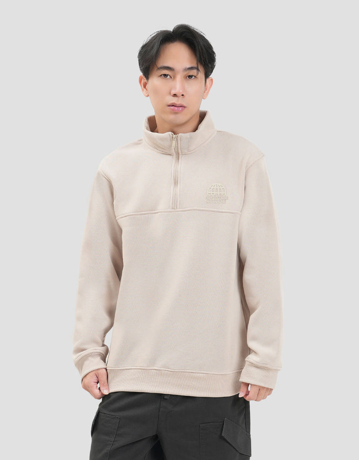 Nevada Half Zipper With Hd Patch Sweater Pria