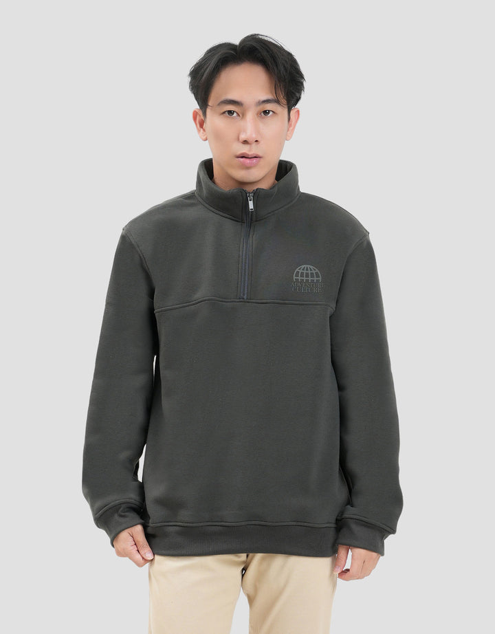 Nevada Half Zipper With Hd Patch Sweater Pria