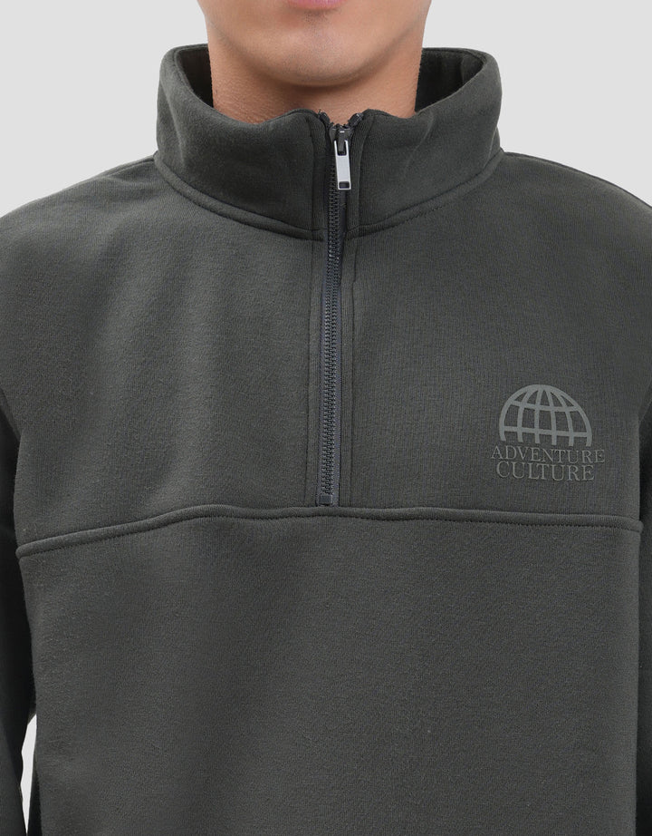 Nevada Half Zipper With Hd Patch Sweater Pria
