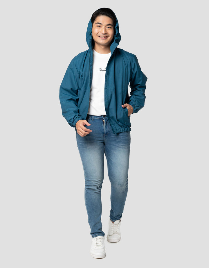 Nevada Woven Nylon Crinkle With Jaket Hoodie Pria