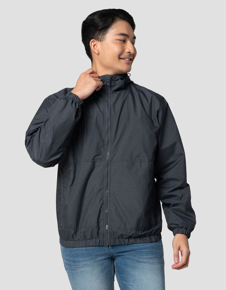 Nevada Woven Nylon Crinkle With Jaket Hoodie Pria