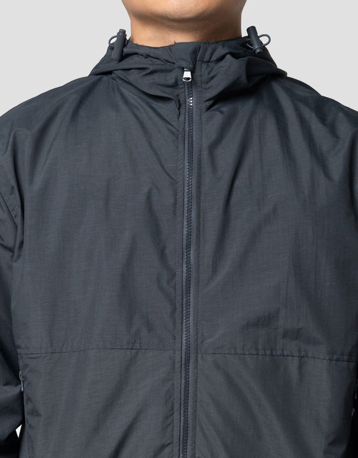 Nevada Woven Nylon Crinkle With Jaket Hoodie Pria