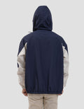 Nevada Woven Nylon Crinkle Cut & Sewn Jaket Hoodie Pria