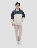 Nevada Woven Nylon Crinkle Cut & Sewn Jaket Hoodie Pria