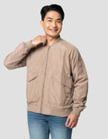 Nevada Woven Boxy Large Pockets Bomber With Zipper Jaket Pria