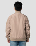 Nevada Woven Boxy Large Pockets Bomber With Zipper Jaket Pria