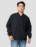 Nevada Woven Boxy Large Pockets Bomber With Zipper Jaket Pria