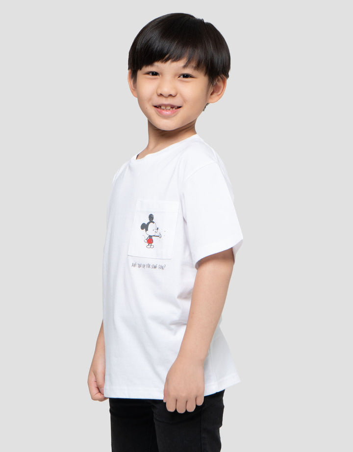 Suko Pocket Disney Kerah Bulat Kaos Lengan Pendek Anak Laki-Laki