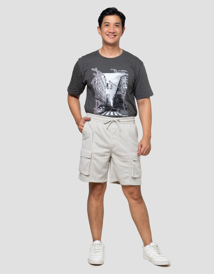 Nevada Knit Cargo Front And Cut & Sewn Celana Pendek Pria