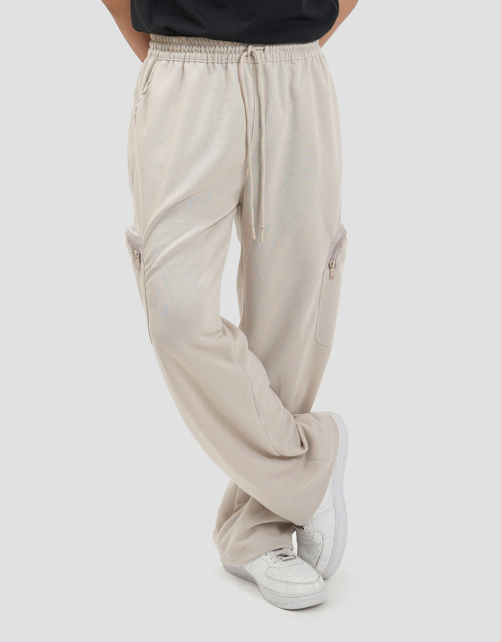Nevada Loose Fit 3D Zipper Celana Cargo Pria