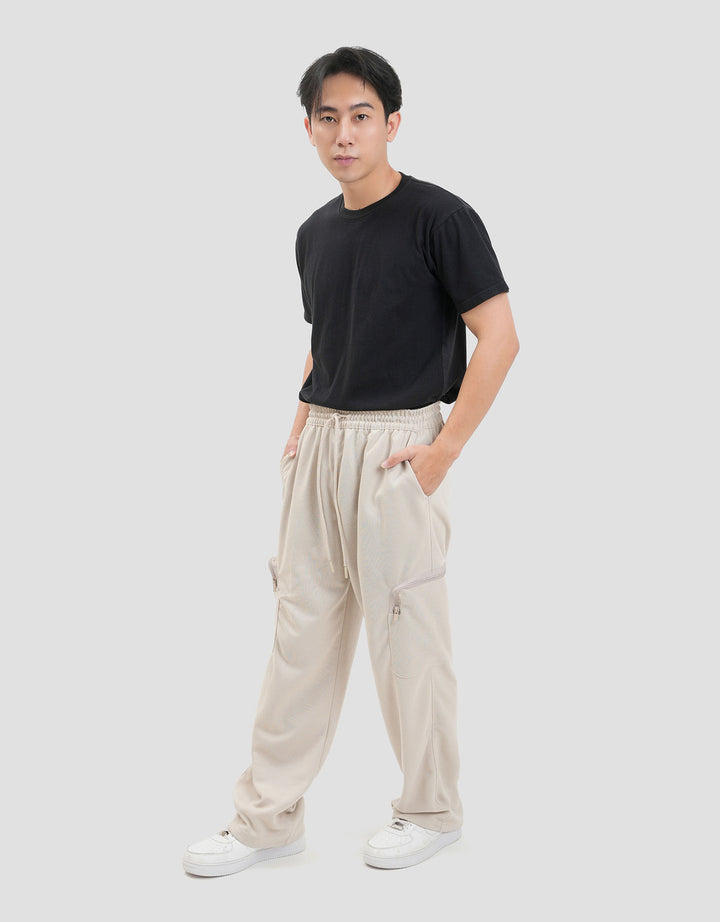 Nevada Loose Fit 3D Zipper Celana Cargo Pria