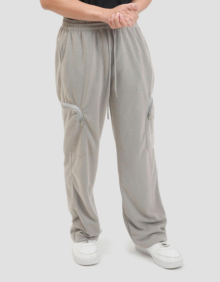 Nevada Loose Fit 3D Zipper Celana Cargo Pria