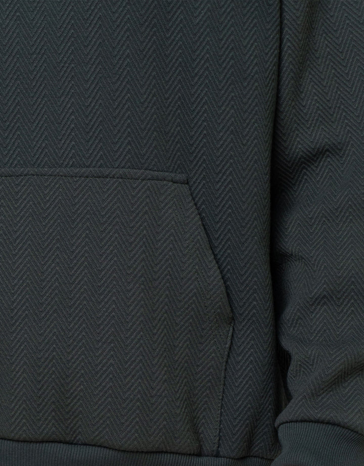 Nevada Texture Jacquard Boxy Fit Jaket Hoodie Pria