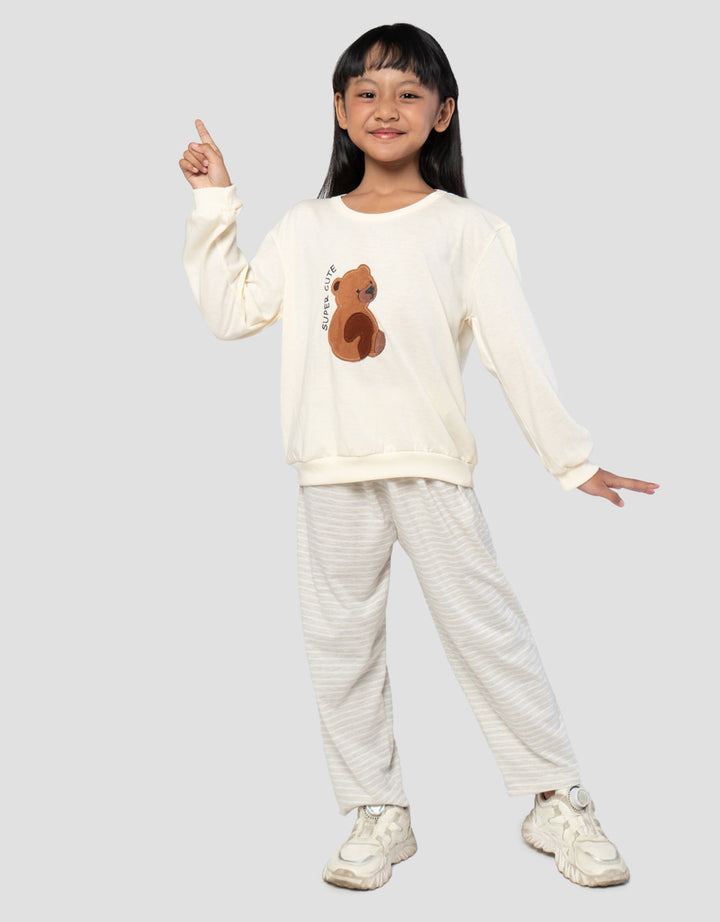 Little M Sleepwear Bear Setelan Pakaian Tidur Anak Perempuan