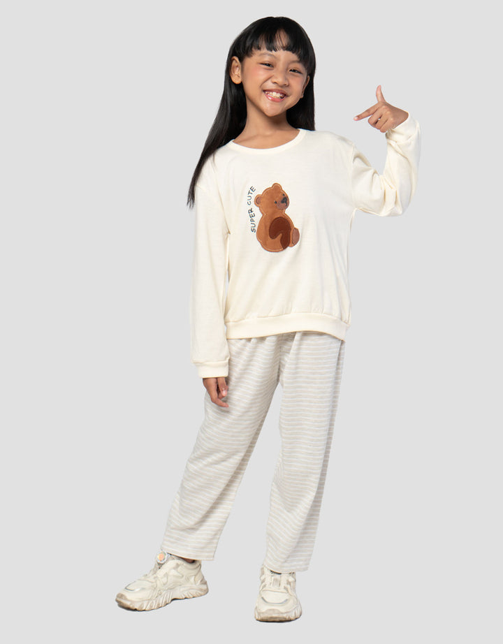 Little M Sleepwear Bear Setelan Pakaian Tidur Anak Perempuan