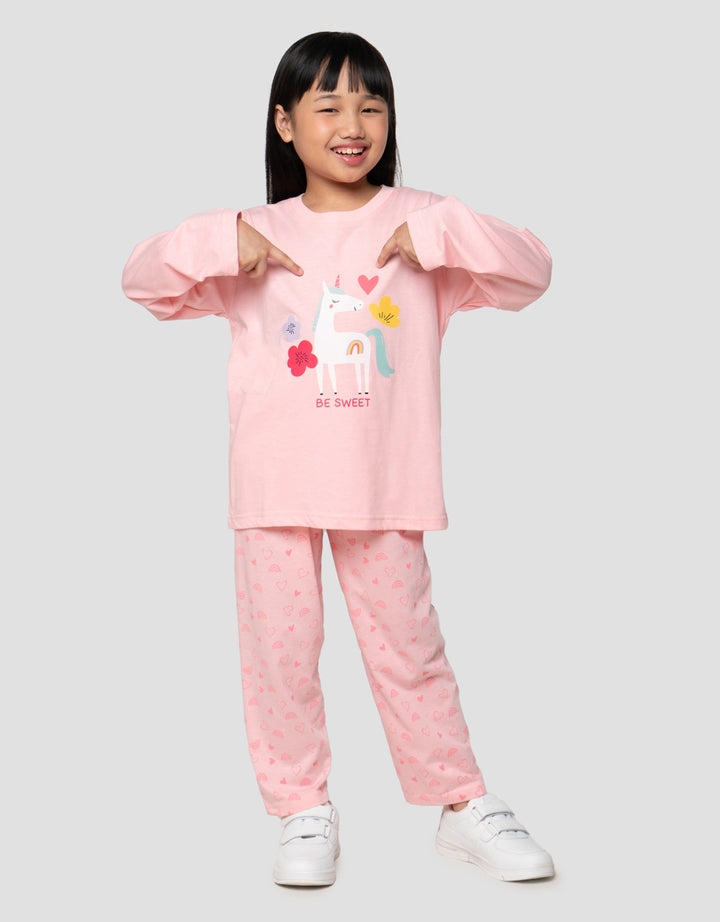 Little M Girls Unicorn Setelan Piyama Anak Perempuan