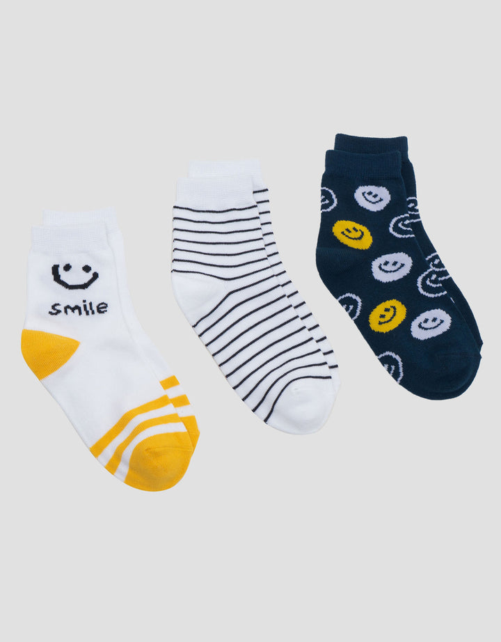 Little M Pack Of 3 Smile Kaus Kaki Bayi