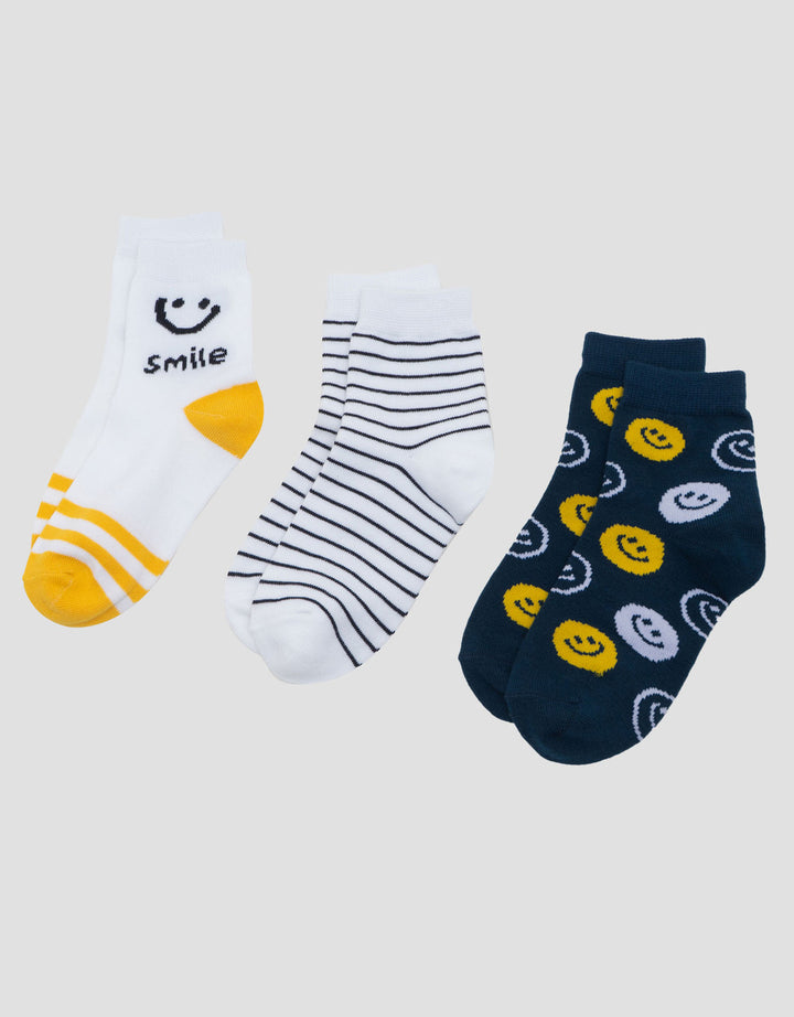 Little M Pack Of 3 Smile Kaus Kaki Bayi