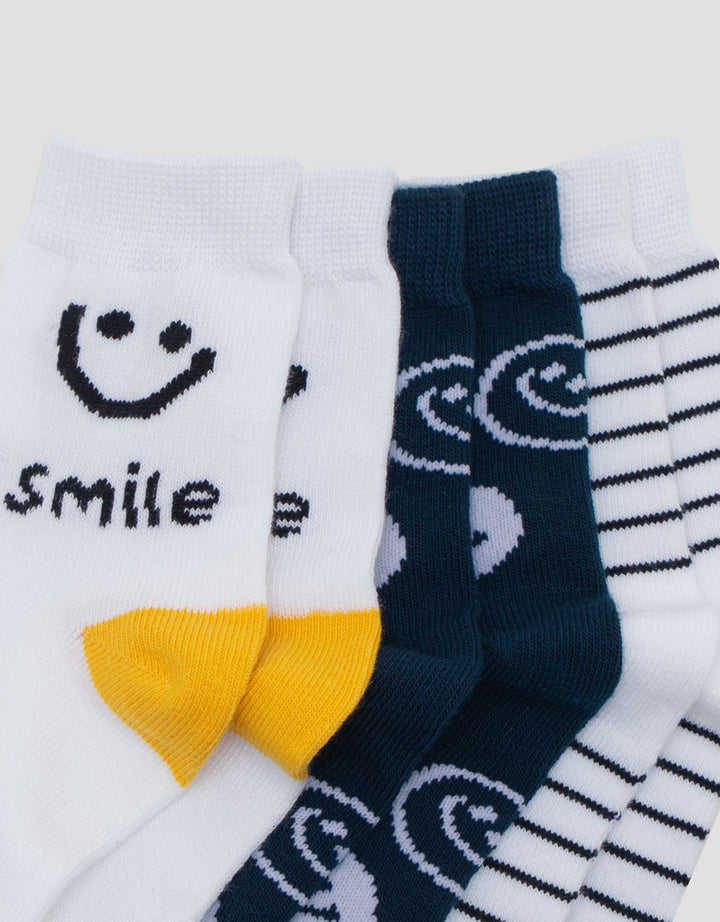Little M Pack Of 3 Smile Kaus Kaki Bayi