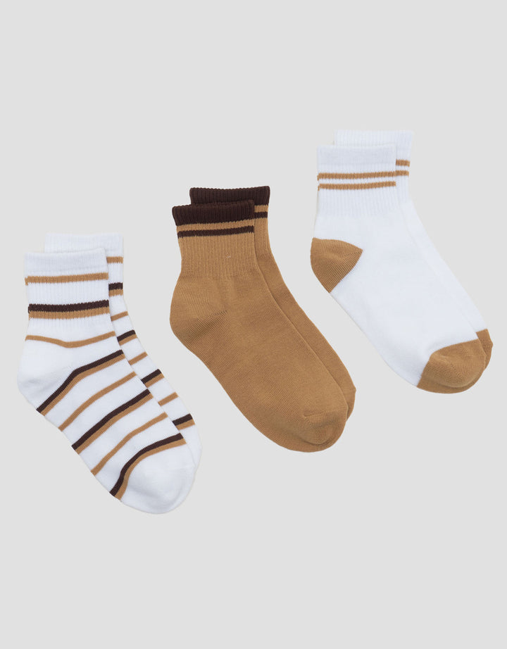 Little M Pack Of 3 Stripe Panjang Kaus Kaki Bayi