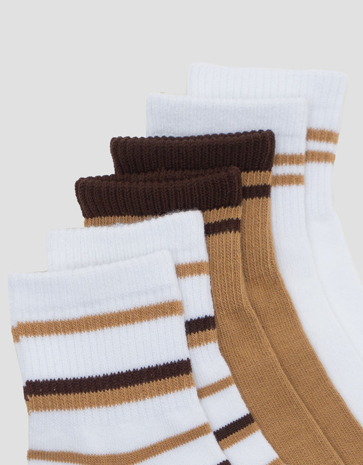 Little M Pack Of 3 Stripe Panjang Kaus Kaki Bayi