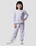 Little M Flower Drop Needle Setelan Piyama Anak Perempuan