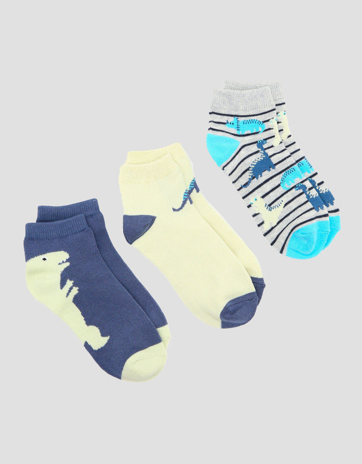 Little M Pack Of 3 Dino Kaus Kaki Bayi