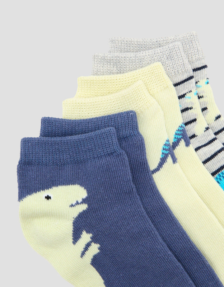 Little M Pack Of 3 Dino Kaus Kaki Bayi