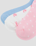 Little M Pack Of 3 Gilrs Ankle Polkapita Kaus Kaki Anak Perempuan