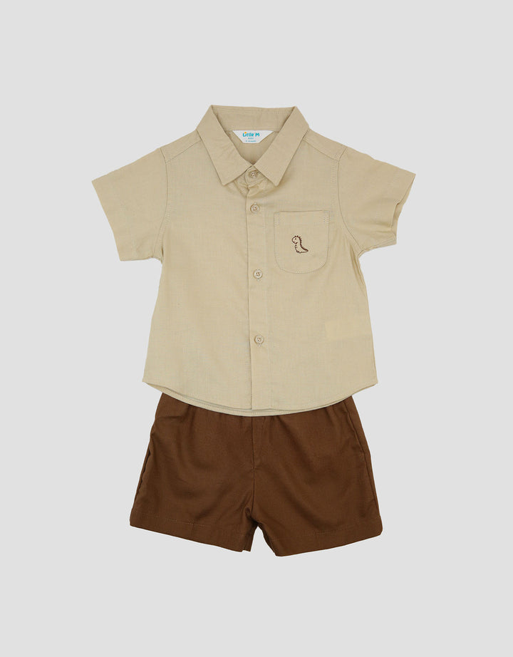 Little M Embro Dino Pakaian Setelan Bayi