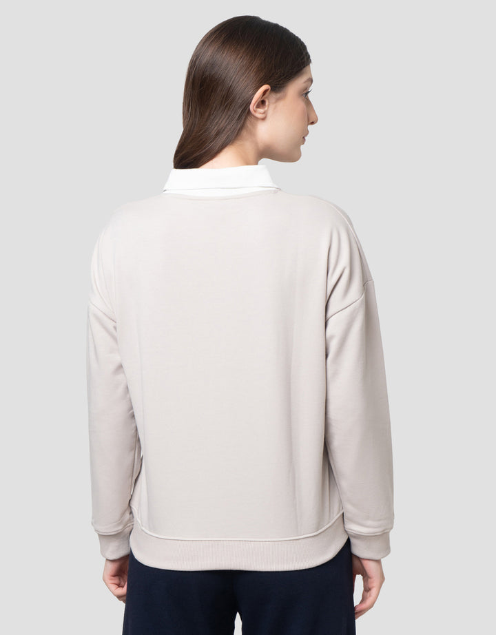 Disney Collar Reg Print Winnie The Pooh Sweater Wanita