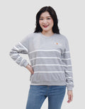 Disney Stripe Print Winnie The Pooh Sweater Wanita