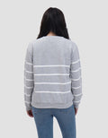 Disney Stripe Print Winnie The Pooh Sweater Wanita