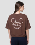 Disney Terry Boxy New Print Mickey Mouse Kaos Wanita