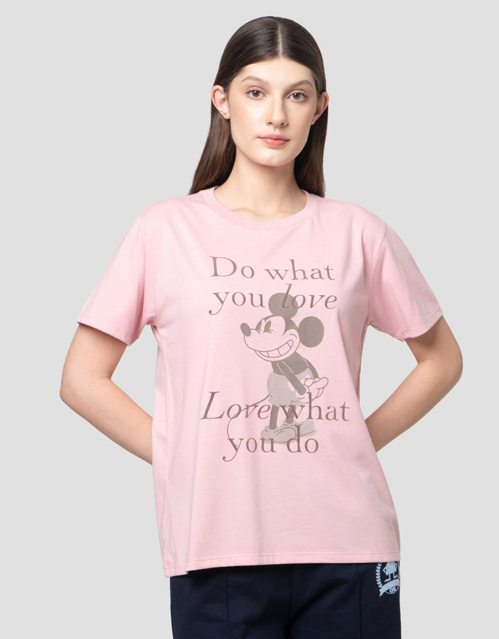 Disney Reg Print Mickey Mouse Kaos Wanita