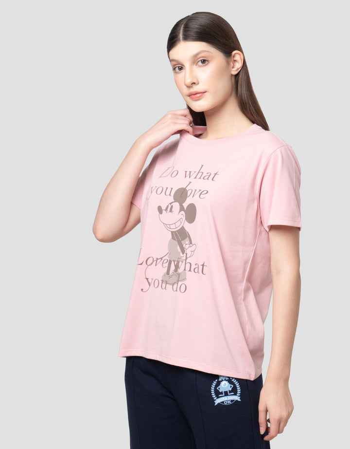 Disney Reg Print Mickey Mouse Kaos Wanita