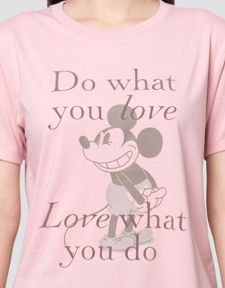 Disney Reg Print Mickey Mouse Kaos Wanita