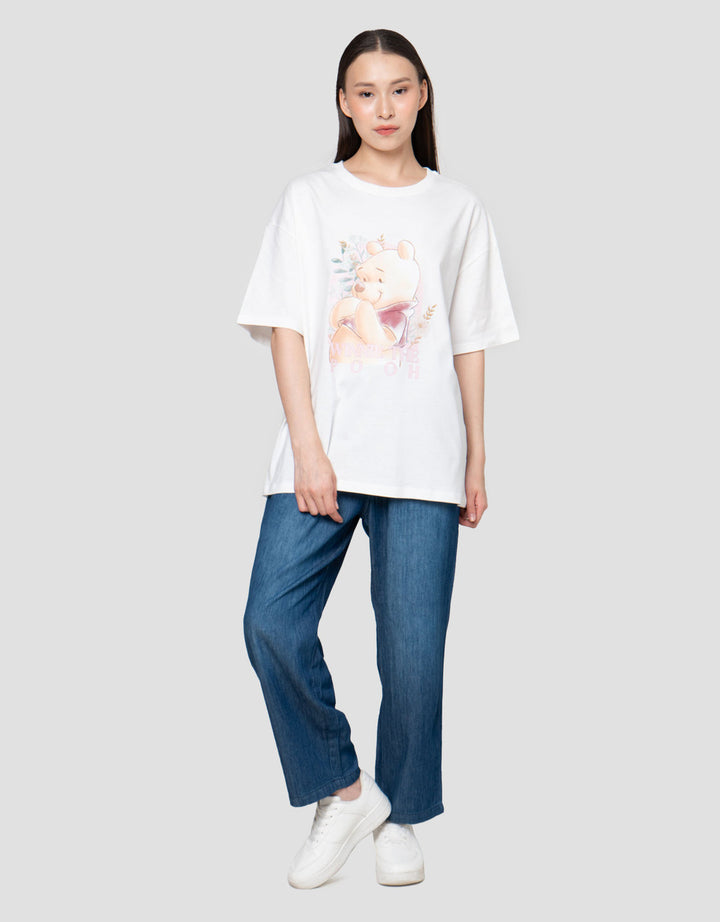 Disney Print Winnie The Pooh Kaos Oversize Wanita
