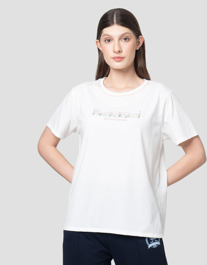Disney Reg Print Winnie The Pooh Kaos Wanita