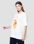 Disney Print Winnie The Pooh Kaos Oversize Wanita