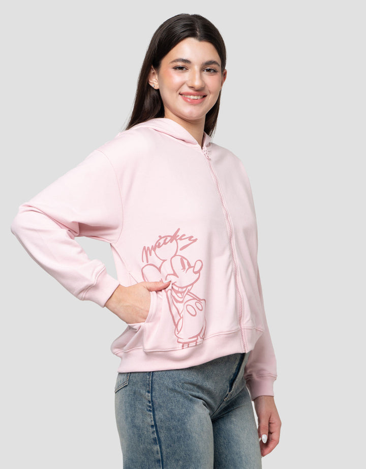 Disney Basic Reg Print Mickey Mouse Jaket Wanita