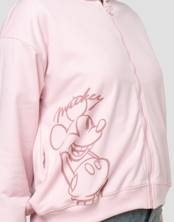 Disney Basic Reg Print Mickey Mouse Jaket Wanita