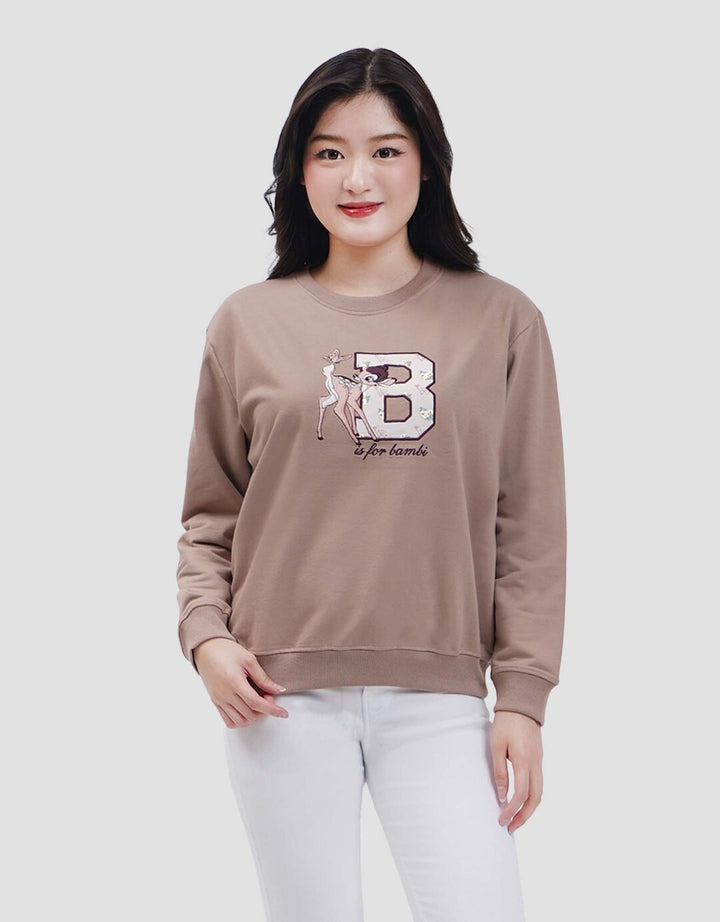 Disney Print Bambi Sweater Wanita