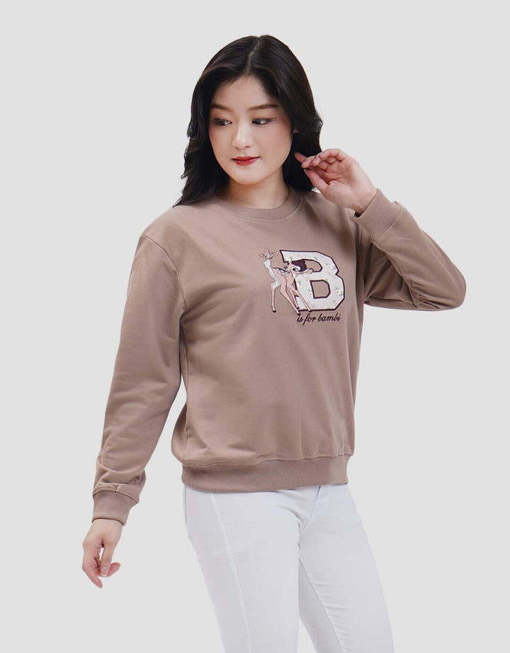 Disney Print Bambi Sweater Wanita
