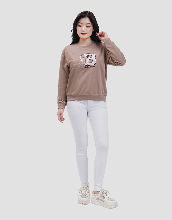 Disney Print Bambi Sweater Wanita